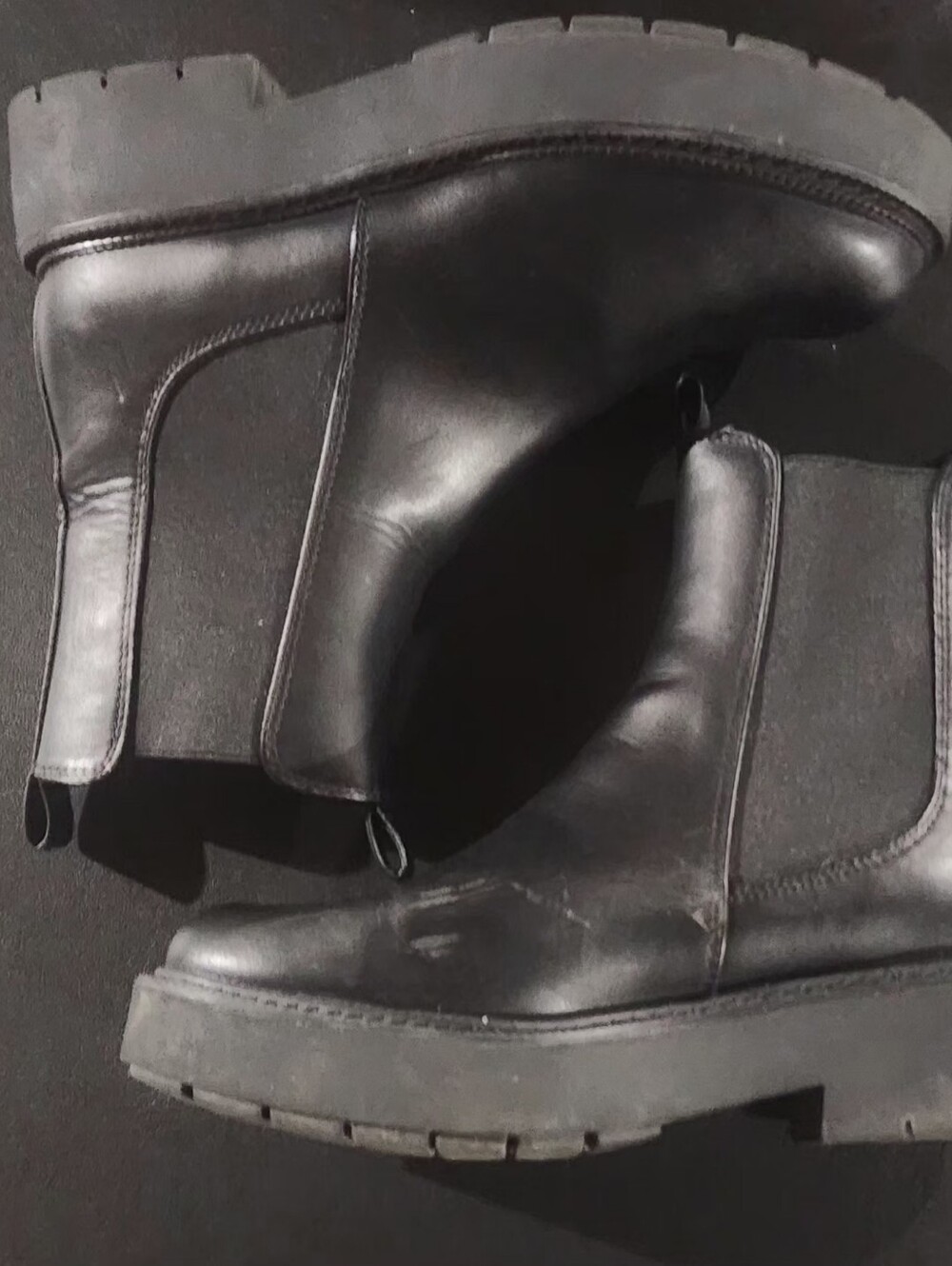 Black A New Day Chelsea combat Boots Faux Leather Size 7.5